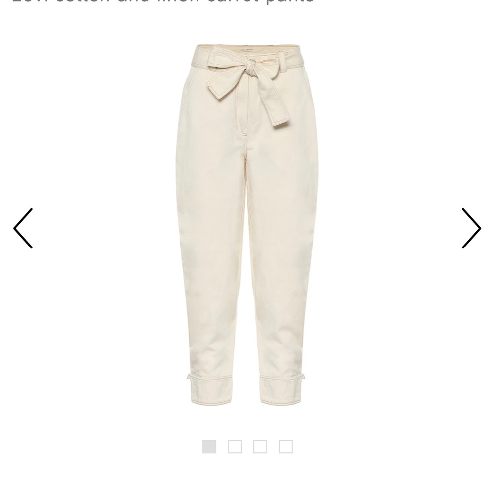 ULLA JOHNSON Levi cotton and linen carrot pants